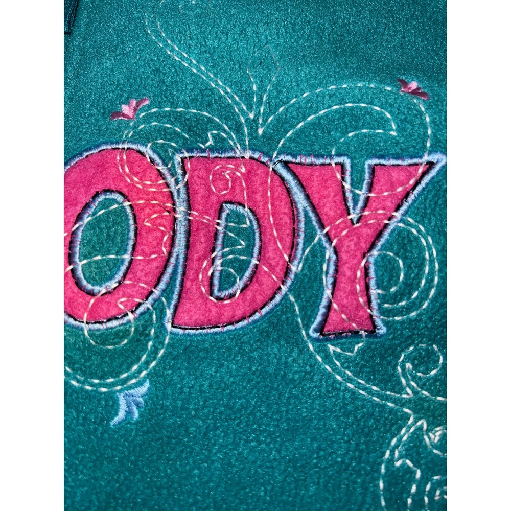 Disney Eeyore Full Zip Fleece Hoodie Teal Blue Embroidered Jacket 3X 22/24 - Picture 6 of 9